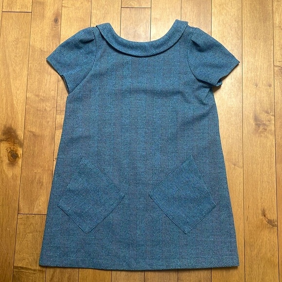 Birds of North America Millerbird dress 12 blue herringbone twill shortsleeve - Picture 5 of 13
